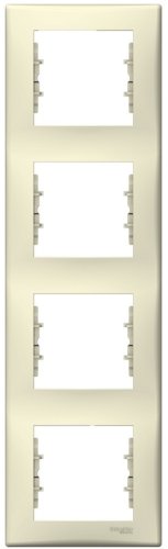 Рамка вертикальная Schneider Electric Sedna 4-м. бежевый картинка